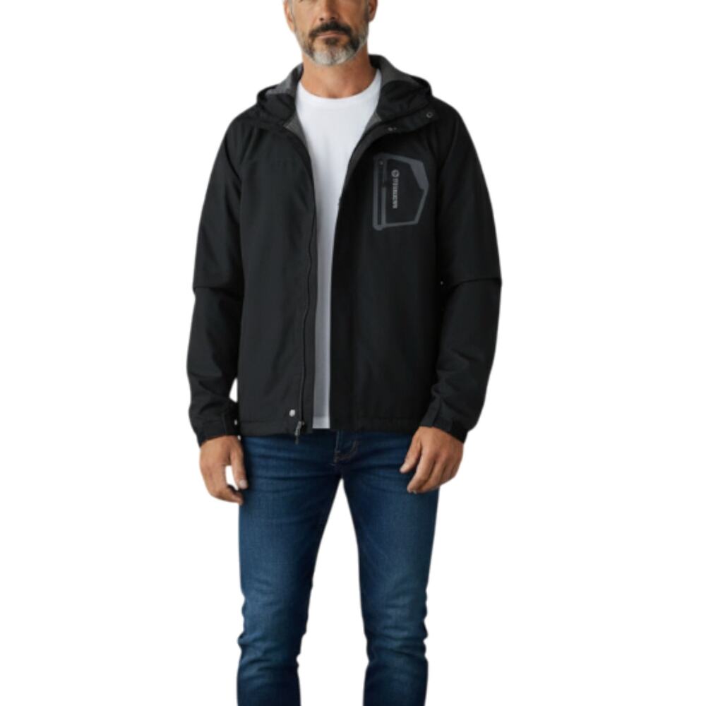 MERRELL Windstopper Hooded Full Zip Jacket Sz XL Black Soft Shell Outdoor Casual